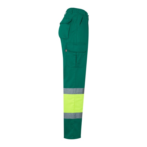 VL POSEIDON. Calças bicolor em sarja multibolsos (210g/m²), em algodão (20%) e poliéster (80%)