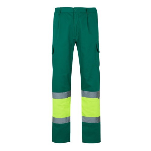 VL POSEIDON. Calças bicolor em sarja multibolsos (210g/m²), em algodão (20%) e poliéster (80%)