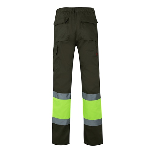 VL POSEIDON. Calças bicolor em sarja multibolsos (210g/m²), em algodão (20%) e poliéster (80%)