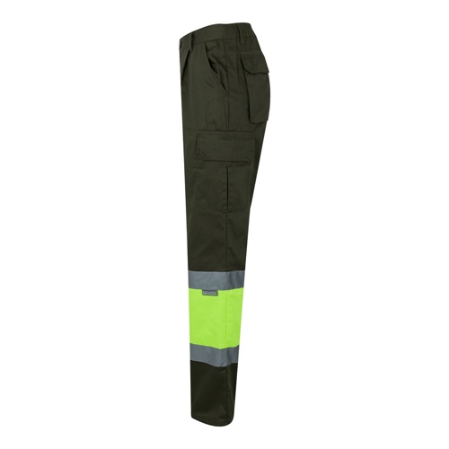 VL POSEIDON. Calças bicolor em sarja multibolsos (210g/m²), em algodão (20%) e poliéster (80%)