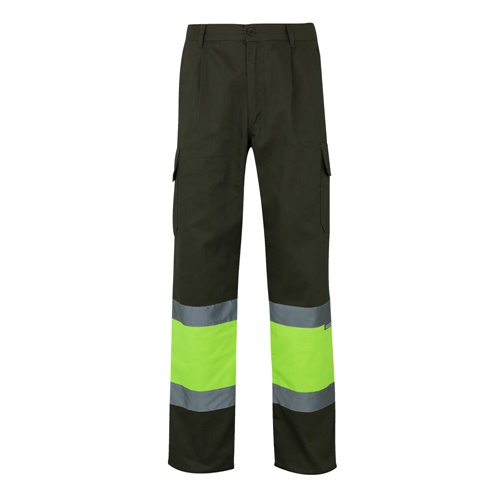 VL POSEIDON. Calças bicolor em sarja multibolsos (210g/m²), em algodão (20%) e poliéster (80%)