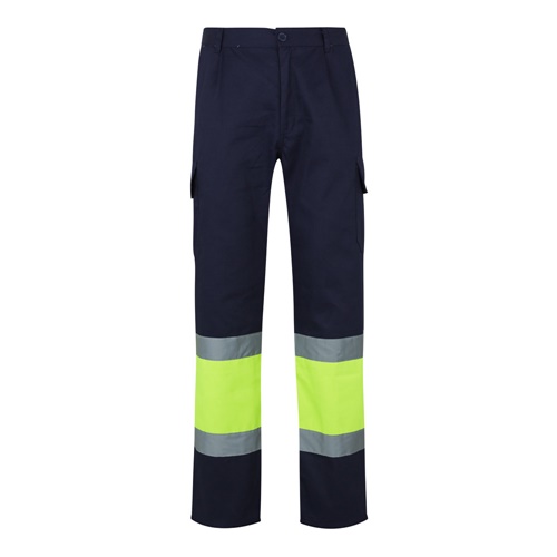 VL POSEIDON LARGE. Calças bicolor em sarja multibolsos (210g/m²), em algodão (20%) e poliéster (80%)