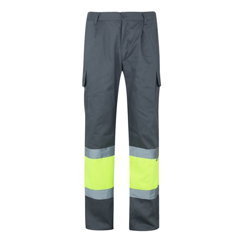 VL POSEIDON LARGE. Calças bicolor em sarja multibolsos (210g/m²), em algodão (20%) e poliéster (80%)