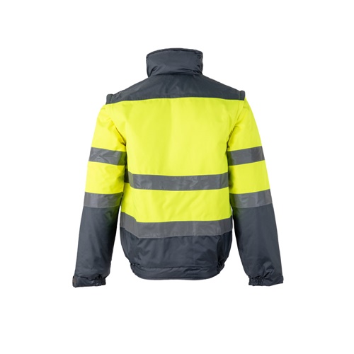 VL JUPITER. Casaco acolchoado bicolor (180g/m²) em poliéster (100%), com recobrimento de PU