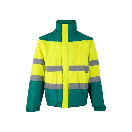 VL JUPITER. Casaco acolchoado bicolor (180g/m²) em poliéster (100%), com recobrimento de PU