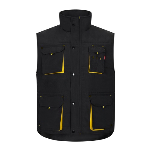 VL NERGAL. Colete acolchoado, bicolor multibolsos (120g/m²), em poliéster (100%)