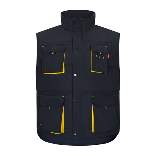 VL NERGAL. Colete acolchoado, bicolor multibolsos (120g/m²), em poliéster (100%)