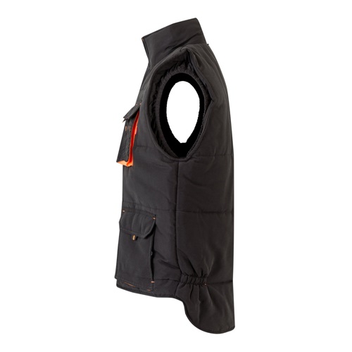 VL NERGAL. Colete acolchoado, bicolor multibolsos (120g/m²), em poliéster (100%)