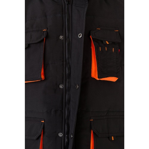 VL NERGAL. Colete acolchoado, bicolor multibolsos (120g/m²), em poliéster (100%)