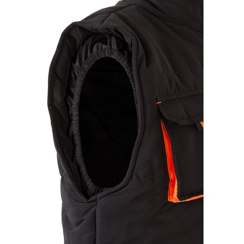 VL NERGAL. Colete acolchoado, bicolor multibolsos (120g/m²), em poliéster (100%)