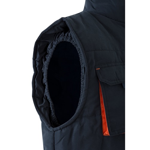 VL NERGAL. Colete acolchoado, bicolor multibolsos (120g/m²), em poliéster (100%)