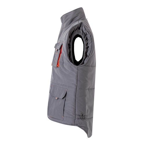 VL NERGAL. Colete acolchoado, bicolor multibolsos (120g/m²), em poliéster (100%)