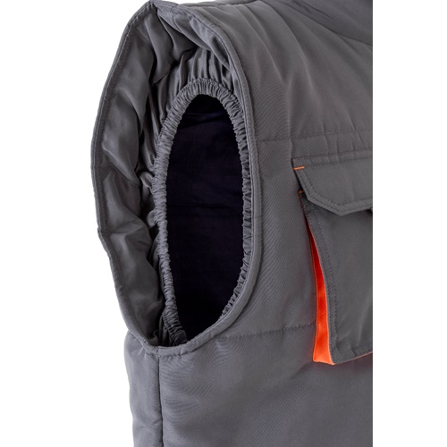 VL NERGAL. Colete acolchoado, bicolor multibolsos (120g/m²), em poliéster (100%)