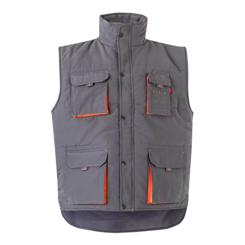 VL NERGAL. Colete acolchoado, bicolor multibolsos (120g/m²), em poliéster (100%)