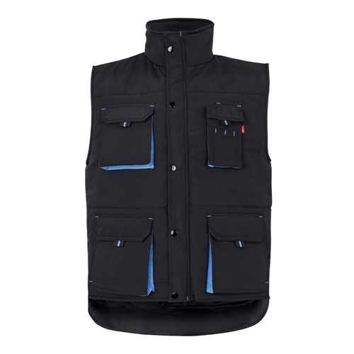 VL NERGAL. Colete acolchoado, bicolor multibolsos (120g/m²), em poliéster (100%)