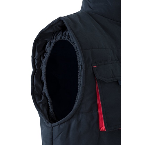 VL NERGAL. Colete acolchoado, bicolor multibolsos (120g/m²), em poliéster (100%)