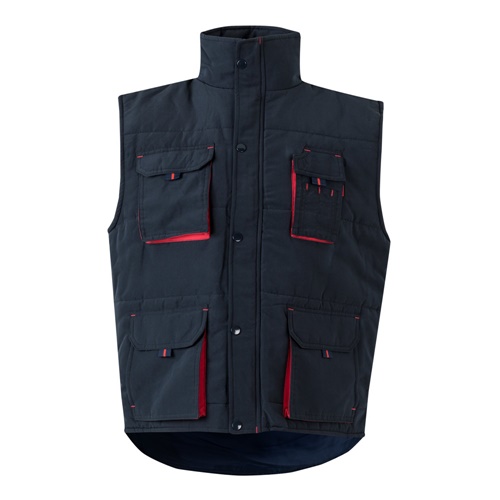 VL NERGAL. Colete acolchoado, bicolor multibolsos (120g/m²), em poliéster (100%)