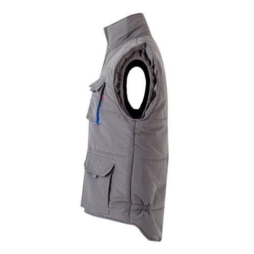 VL NERGAL. Colete acolchoado, bicolor multibolsos (120g/m²), em poliéster (100%)