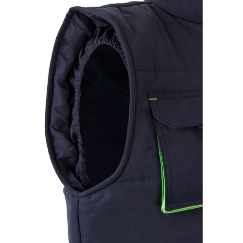 VL NERGAL. Colete acolchoado, bicolor multibolsos (120g/m²), em poliéster (100%)