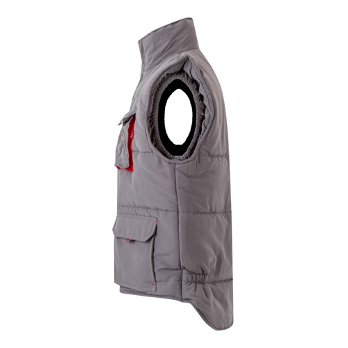 VL NERGAL. Colete acolchoado, bicolor multibolsos (120g/m²), em poliéster (100%)