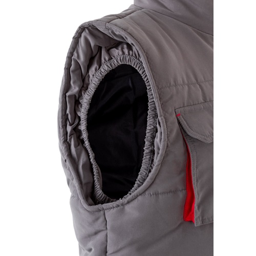 VL NERGAL. Colete acolchoado, bicolor multibolsos (120g/m²), em poliéster (100%)