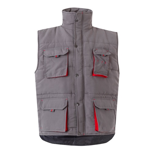 VL NERGAL. Colete acolchoado, bicolor multibolsos (120g/m²), em poliéster (100%)