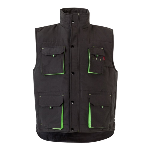 VL NERGAL. Colete acolchoado, bicolor multibolsos (120g/m²), em poliéster (100%)