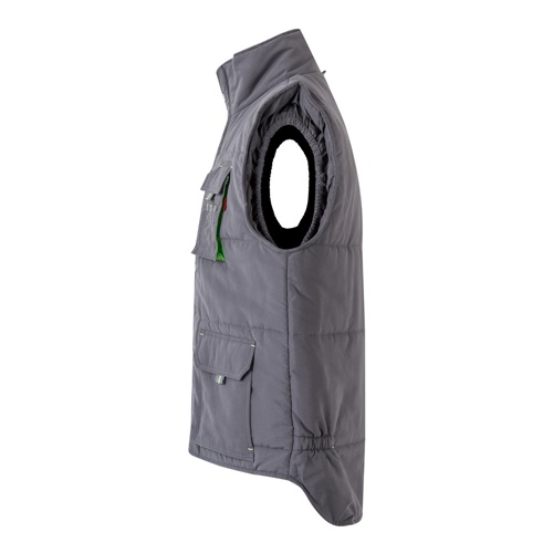 VL NERGAL. Colete acolchoado, bicolor multibolsos (120g/m²), em poliéster (100%)