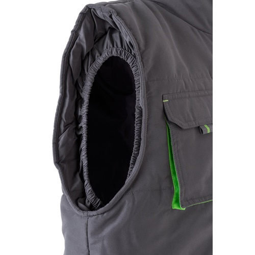 VL NERGAL. Colete acolchoado, bicolor multibolsos (120g/m²), em poliéster (100%)
