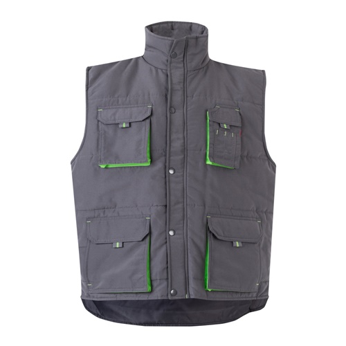 VL NERGAL. Colete acolchoado, bicolor multibolsos (120g/m²), em poliéster (100%)