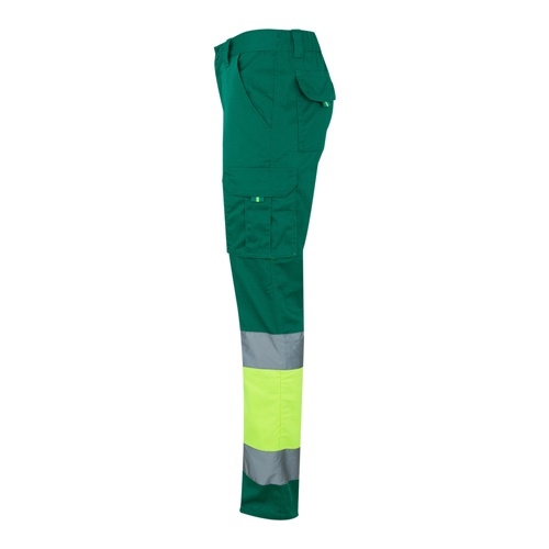 VL ZEUS. Calças stretch bicolor multibolsos (240g/m²), em algodão (46%), EME (38%) e poliéster (16%)