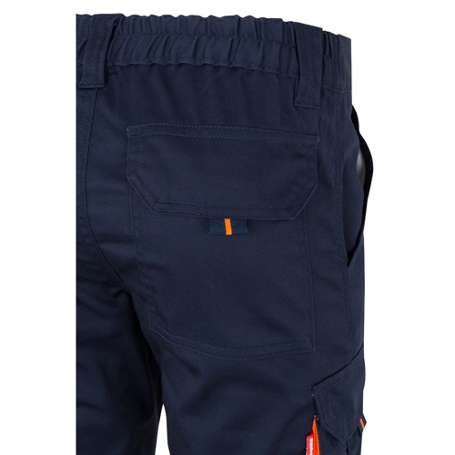 VL ZEUS. Calças stretch bicolor multibolsos (240g/m²), em algodão (46%), EME (38%) e poliéster (16%)