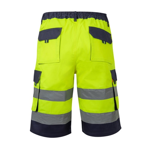 VL HADES. Bermudas bicolor multibolsos (210g/m²), em algodão (20%) e poliéster (80%)
