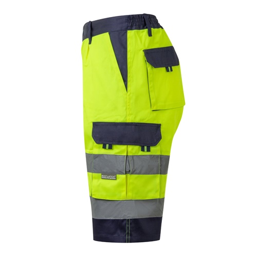 VL HADES. Bermudas bicolor multibolsos (210g/m²), em algodão (20%) e poliéster (80%)