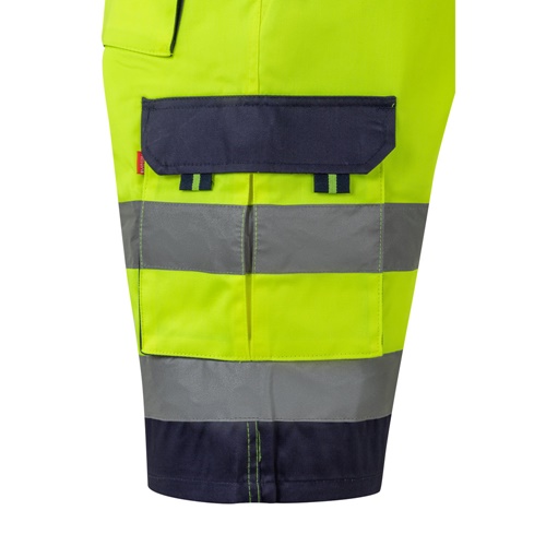 VL HADES. Bermudas bicolor multibolsos (210g/m²), em algodão (20%) e poliéster (80%)