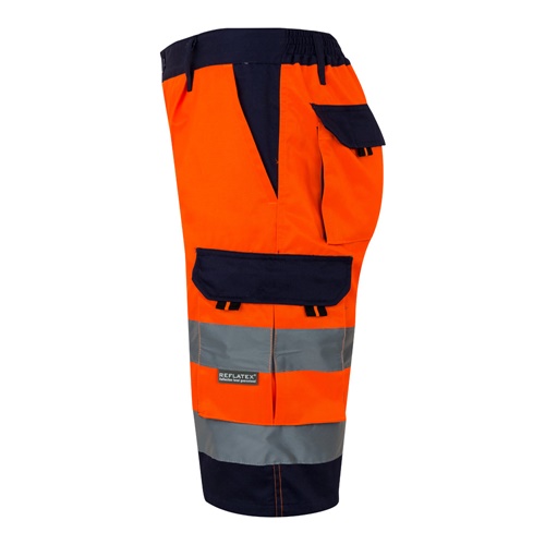 VL HADES. Bermudas bicolor multibolsos (210g/m²), em algodão (20%) e poliéster (80%)