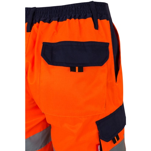 VL HADES. Bermudas bicolor multibolsos (210g/m²), em algodão (20%) e poliéster (80%)