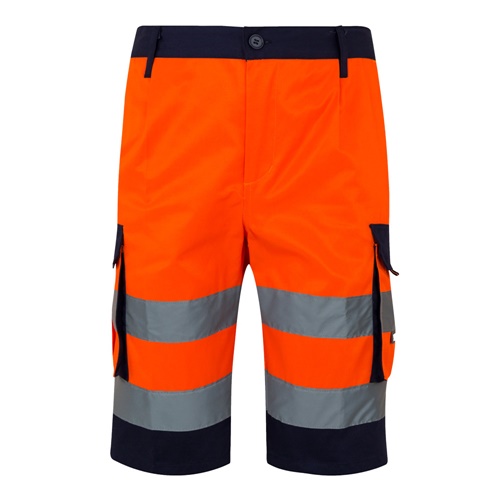 VL HADES. Bermudas bicolor multibolsos (210g/m²), em algodão (20%) e poliéster (80%)
