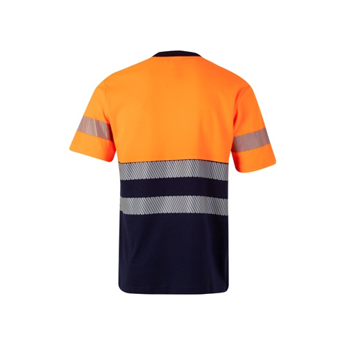 VL BASTET. T-shirt bicolor piqué (150g/m²), em algodão (55%) e poliéster (45%)