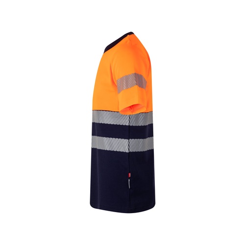 VL BASTET. T-shirt bicolor piqué (150g/m²), em algodão (55%) e poliéster (45%)