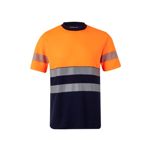 VL BASTET. T-shirt bicolor piqué (150g/m²), em algodão (55%) e poliéster (45%)
