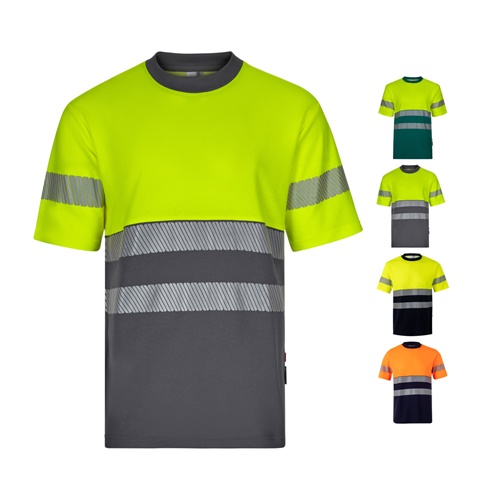 VL BASTET. T-shirt bicolor piqué (150g/m²), em algodão (55%) e poliéster (45%)