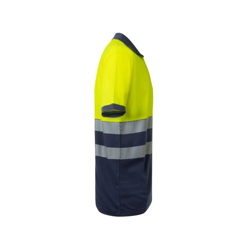 VL ACHELOUS. Polo bicolor piqué (150g/m²) de manga curta, em algodão (55%) e poliéster (45%)