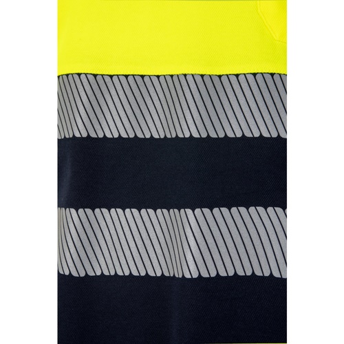 VL ACHELOUS. Polo bicolor piqué (150g/m²) de manga curta, em algodão (55%) e poliéster (45%)
