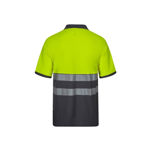 VL ACHELOUS. Polo bicolor piqué (150g/m²) de manga curta, em algodão (55%) e poliéster (45%)