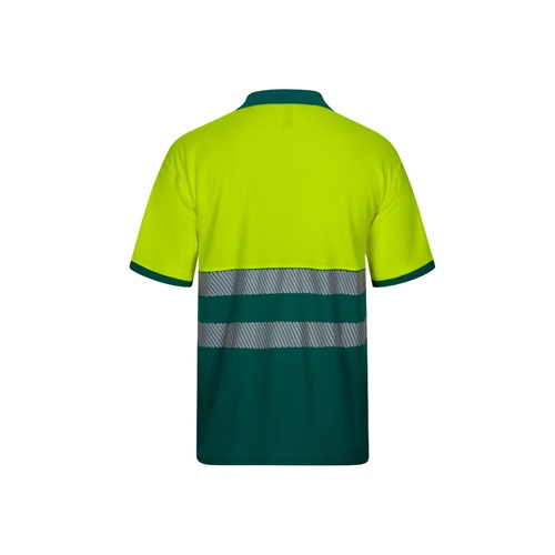 VL ACHELOUS. Polo bicolor piqué (150g/m²) de manga curta, em algodão (55%) e poliéster (45%)