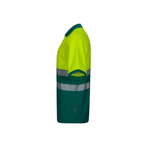 VL ACHELOUS. Polo bicolor piqué (150g/m²) de manga curta, em algodão (55%) e poliéster (45%)