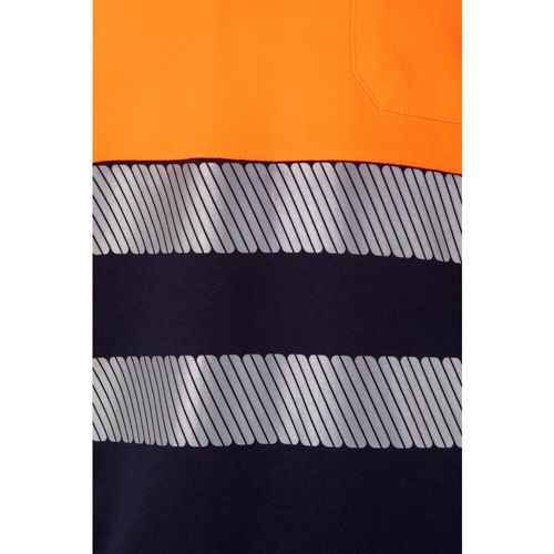 VL ACHELOUS. Polo bicolor piqué (150g/m²) de manga curta, em algodão (55%) e poliéster (45%)