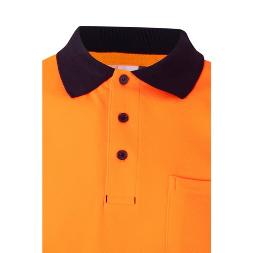 VL ACHELOUS. Polo bicolor piqué (150g/m²) de manga curta, em algodão (55%) e poliéster (45%)