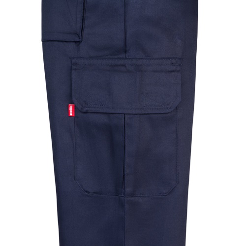 VL MABON. Calças em sarja (200g/m²) multibolsos,em algodão (35%) e poliéster (65%)